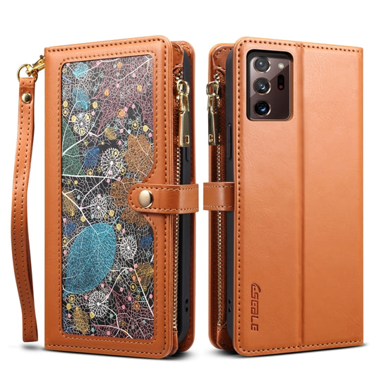 ESEBLE Star Series Lanyard Zipper Wallet RFID Leather Case, For Samsung Galaxy Note20 Ultra, For Samsung Galaxy Note20, For Samsung Galaxy S21 FE 5G, For Samsung Galaxy S21 Ultra 5G, For Samsung Galaxy S21 5G, For Samsung Galaxy S21+ 5G����������������...