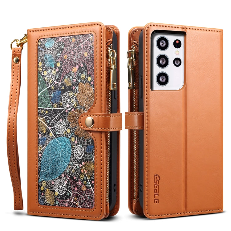 ESEBLE Star Series Lanyard Zipper Wallet RFID Leather Case, For Samsung Galaxy Note20 Ultra, For Samsung Galaxy Note20, For Samsung Galaxy S21 FE 5G, For Samsung Galaxy S21 Ultra 5G, For Samsung Galaxy S21 5G, For Samsung Galaxy S21+ 5G����������������...