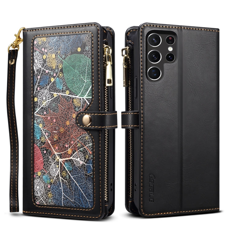 ESEBLE Star Series Lanyard Zipper Wallet RFID Leather Case, For Samsung Galaxy Note20 Ultra, For Samsung Galaxy Note20, For Samsung Galaxy S21 FE 5G, For Samsung Galaxy S21 Ultra 5G, For Samsung Galaxy S21 5G, For Samsung Galaxy S21+ 5G����������������...