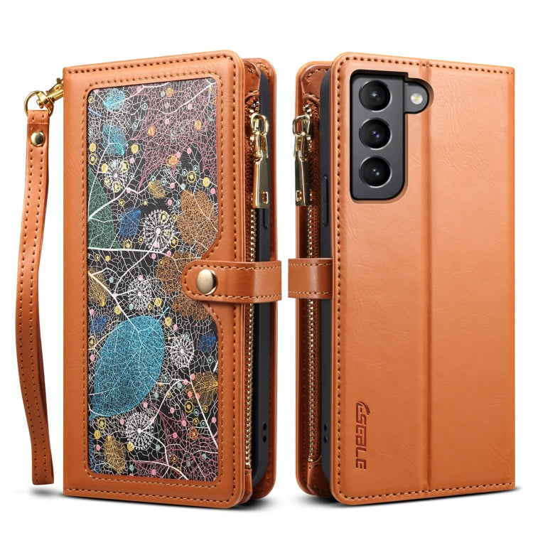 ESEBLE Star Series Lanyard Zipper Wallet RFID Leather Case, For Samsung Galaxy Note20 Ultra, For Samsung Galaxy Note20, For Samsung Galaxy S21 FE 5G, For Samsung Galaxy S21 Ultra 5G, For Samsung Galaxy S21 5G, For Samsung Galaxy S21+ 5G����������������...