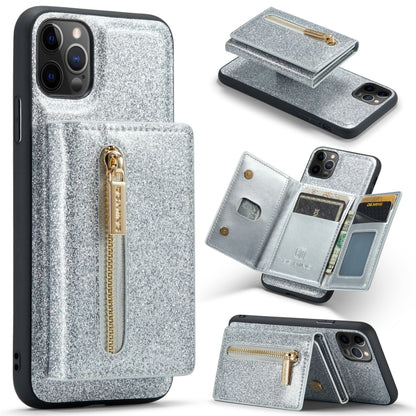 DG.MING M3 Series Glitter Powder Card Bag Leather Case, For Google Pixel 6, For Samsung Galaxy S20 FE, For iPhone 11 Pro, For Samsung Galaxy S21 5G, For iPhone 11 Pro Max, For Samsung Galaxy S21 Ultra 5G, For Samsung Galaxy Z Fold3 5G������������������...