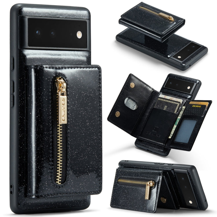 DG.MING M3 Series Glitter Powder Card Bag Leather Case, For Google Pixel 6, For Samsung Galaxy S20 FE, For iPhone 11 Pro, For Samsung Galaxy S21 5G, For iPhone 11 Pro Max, For Samsung Galaxy S21 Ultra 5G, For Samsung Galaxy Z Fold3 5G������������������...