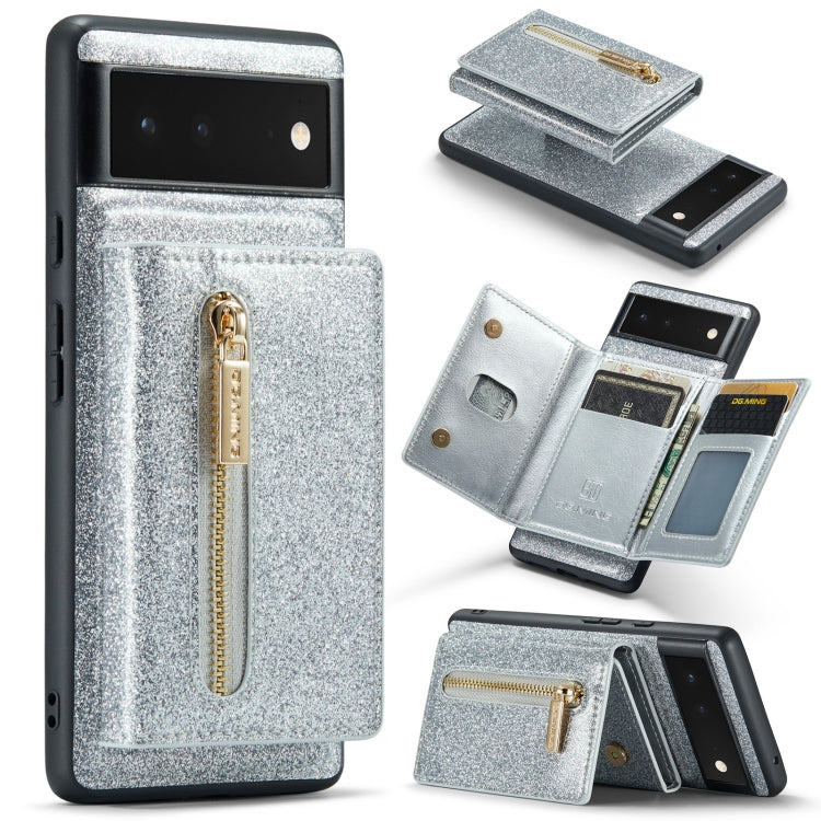DG.MING M3 Series Glitter Powder Card Bag Leather Case, For Google Pixel 6, For Samsung Galaxy S20 FE, For iPhone 11 Pro, For Samsung Galaxy S21 5G, For iPhone 11 Pro Max, For Samsung Galaxy S21 Ultra 5G, For Samsung Galaxy Z Fold3 5G������������������...