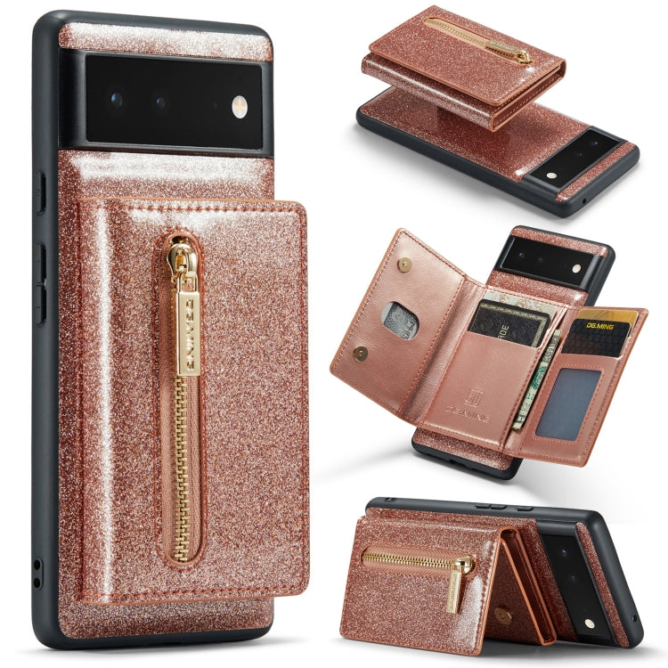 DG.MING M3 Series Glitter Powder Card Bag Leather Case, For Google Pixel 6, For Samsung Galaxy S20 FE, For iPhone 11 Pro, For Samsung Galaxy S21 5G, For iPhone 11 Pro Max, For Samsung Galaxy S21 Ultra 5G, For Samsung Galaxy Z Fold3 5G������������������...