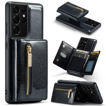 DG.MING M3 Series Glitter Powder Card Bag Leather Case, For Google Pixel 6, For Samsung Galaxy S20 FE, For iPhone 11 Pro, For Samsung Galaxy S21 5G, For iPhone 11 Pro Max, For Samsung Galaxy S21 Ultra 5G, For Samsung Galaxy Z Fold3 5G������������������...