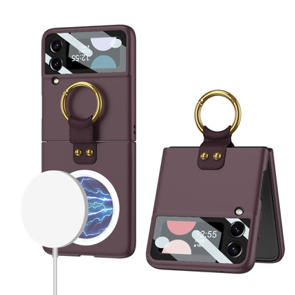 GKK MagSafe Ultrathin Integrated Shockproof Phone Case with Ring Holder, For Samsung Galaxy Z Flip4