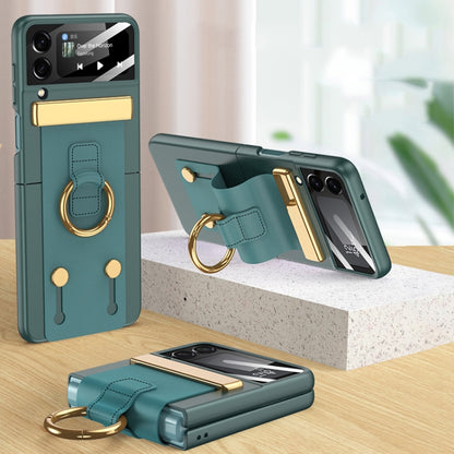 GKK Ultrathin Shockproof Phone Case with Ring Holder / Wrist Strap, For Samsung Galaxy Z Flip3 5G