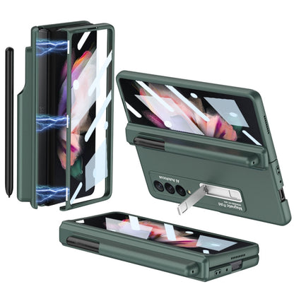 GKK Full Coverage Magnetic Fold Hinge Shockproof Phone Case with Pen Slots, For Samsung Galaxy Z Fold3 5G