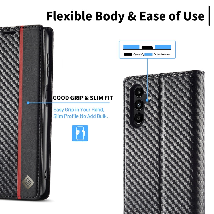LC.IMEEKE Carbon Fiber Leather Phone Case, For Samsung Galaxy A54 5G