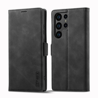 LC.IMEEKE Strong Magnetism Microfiber Leather Phone Case, For Samsung Galaxy S23 Ultra 5G