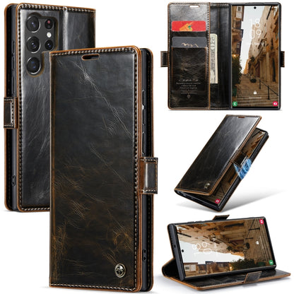 CaseMe 003 Crazy Horse Texture Leather Phone Case, For Samsung Galaxy S23 5G, For Samsung Galaxy S23+ 5G, For Samsung Galaxy S23 Ultra 5G
