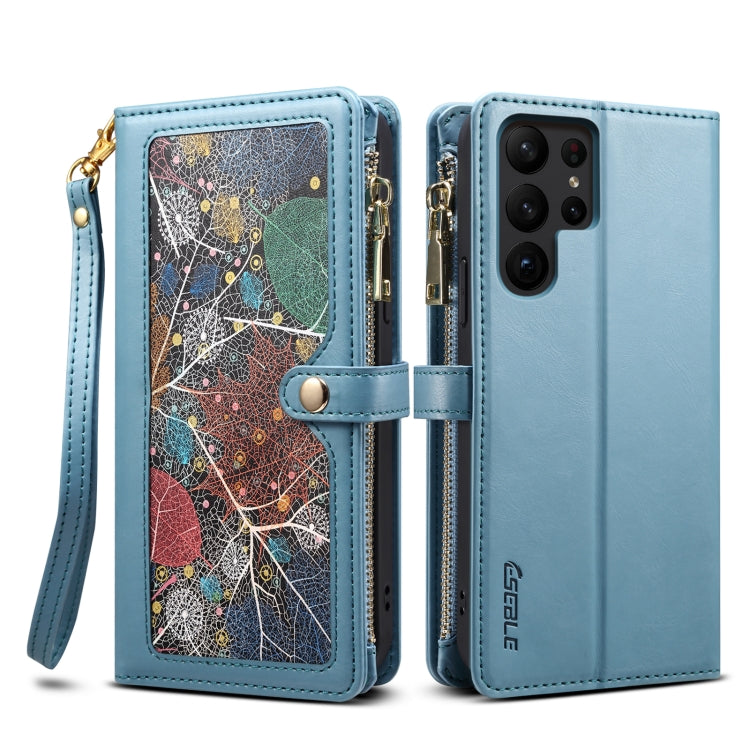 ESEBLE Star Series Lanyard Zipper Wallet RFID Leather Case, For Samsung Galaxy S23 Ultra 5G
