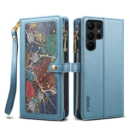 ESEBLE Star Series Lanyard Zipper Wallet RFID Leather Case, For Samsung Galaxy S23 Ultra 5G