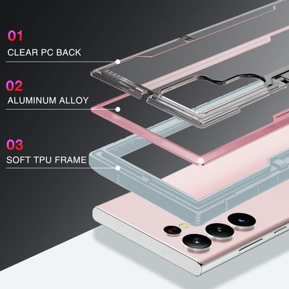 iPAKY Thunder Series Aluminum Frame + TPU Bumper + Clear PC Shockproof Phone Case, For Samsung Galaxy S22 Ultra 5G, For Samsung Galaxy S23 Ultra 5G