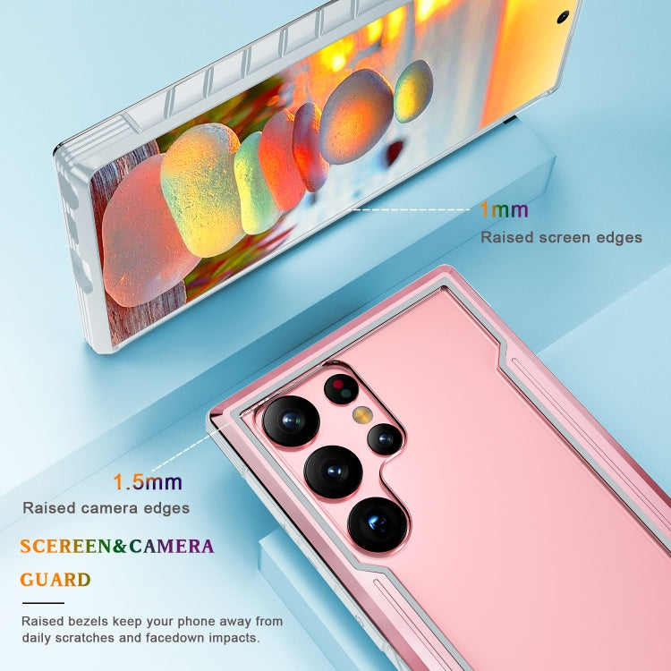 iPAKY Thunder Series Aluminum Frame + TPU Bumper + Clear PC Shockproof Phone Case, For Samsung Galaxy S22 Ultra 5G, For Samsung Galaxy S23 Ultra 5G