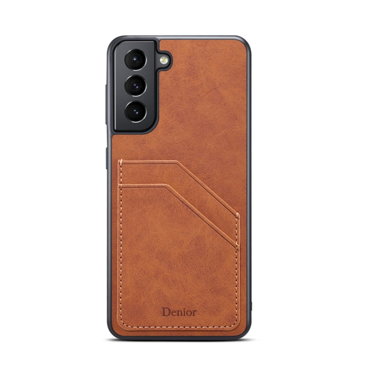 Denior PU Dual Card Slot Phone Case, For Samsung Galaxy S23 5G, For Samsung Galaxy S23+ 5G, For Samsung Galaxy S23 Ultra 5G