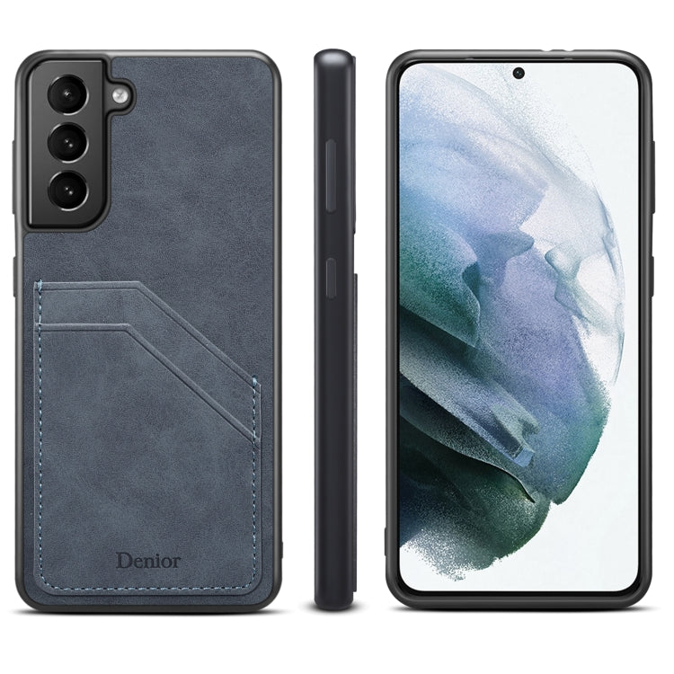 Denior PU Dual Card Slot Phone Case, For Samsung Galaxy S23 5G, For Samsung Galaxy S23+ 5G, For Samsung Galaxy S23 Ultra 5G