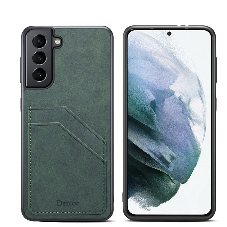 Denior PU Dual Card Slot Phone Case, For Samsung Galaxy S23 5G, For Samsung Galaxy S23+ 5G, For Samsung Galaxy S23 Ultra 5G