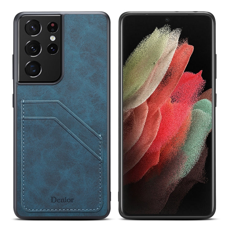 Denior PU Dual Card Slot Phone Case, For Samsung Galaxy S23 5G, For Samsung Galaxy S23+ 5G, For Samsung Galaxy S23 Ultra 5G