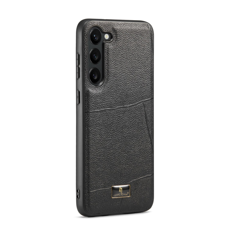 Fierre Shann Leather Texture Phone Back Cover Case, For Samsung Galaxy S23 5G, For Samsung Galaxy S23+ 5G, For Samsung Galaxy S23 Ultra 5G