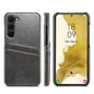 Fierre Shann Oil Wax Texture Leather Phone Case with Card Slots, For Samsung Galaxy S23 5G, For Samsung Galaxy S23+ 5G, For Samsung Galaxy S23 Ultra 5G