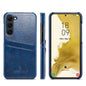 Fierre Shann Oil Wax Texture Leather Phone Case with Card Slots, For Samsung Galaxy S23 5G, For Samsung Galaxy S23+ 5G, For Samsung Galaxy S23 Ultra 5G