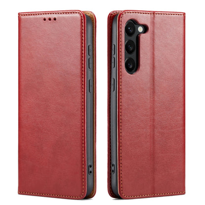Fierre Shann PU Genuine Leather Texture Leather Phone Case, For Samsung Galaxy S23+ 5G, For Samsung Galaxy S23 Ultra 5G