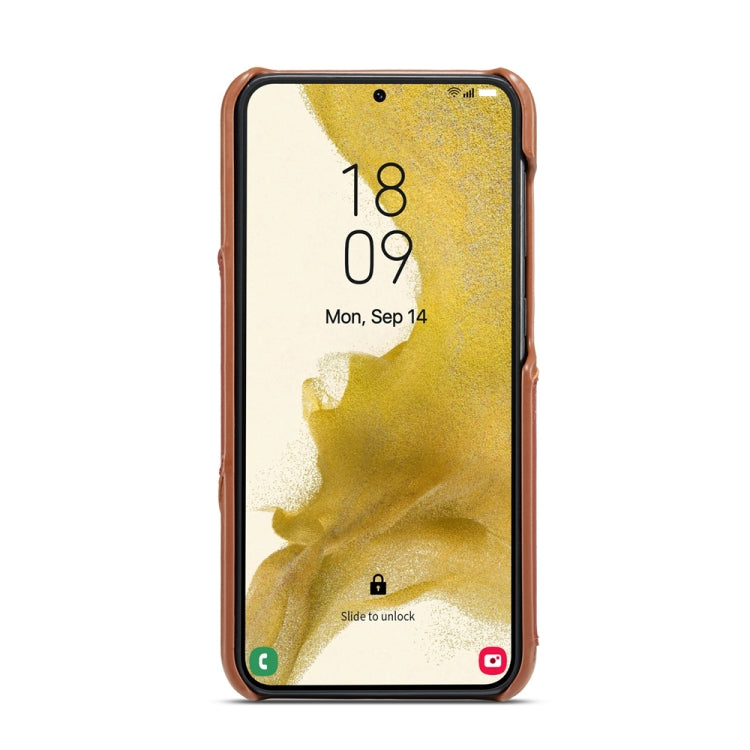 Fierre Shann Oil Wax Texture Genuine Leather Back Phone Case, For Samsung Galaxy S23 5G, For Samsung Galaxy S23+ 5G, For Samsung Galaxy S23 Ultra 5G