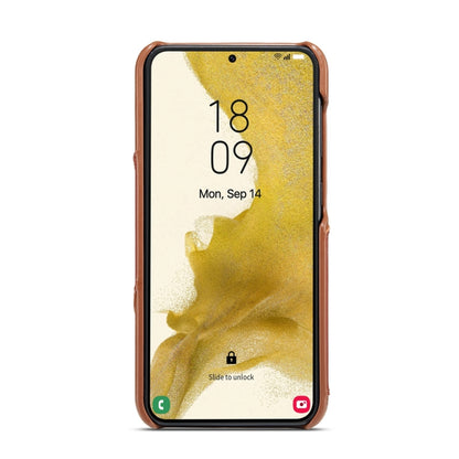 Fierre Shann Oil Wax Texture Genuine Leather Back Phone Case, For Samsung Galaxy S23 5G, For Samsung Galaxy S23+ 5G, For Samsung Galaxy S23 Ultra 5G
