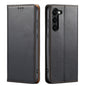 Fierre Shann PU Genuine Leather Texture Leather Phone Case, For Samsung Galaxy S23 5G