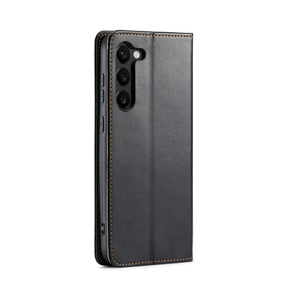 Fierre Shann PU Genuine Leather Texture Leather Phone Case, For Samsung Galaxy S23 5G