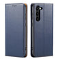 Fierre Shann PU Genuine Leather Texture Leather Phone Case, For Samsung Galaxy S23 5G