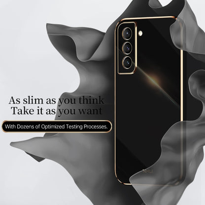 XINLI Straight Edge 6D Electroplate TPU Phone Case with Ring Holder, For Samsung Galaxy S21 5G, For Samsung Galaxy S21+ 5G, For Samsung Galaxy S21 Ultra 5G