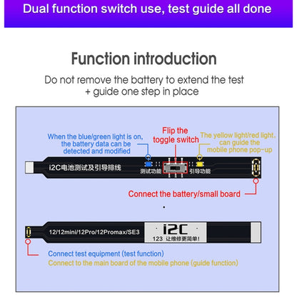 i2C Battery Boot Strap Test Flex Cable, For iPhone 5 SE / 6s / 6 Plus / 6s Plus / 7 / 7 Plus, For iPhone 8 / 8 Plus / X / XR / XS / XS Max / 11 Pro / 11 Pro Max, For iPhone 11 / SE2, For iPhone 12 mini / 12 / 12 Pro / 12 Pro Max / SE3������������������...