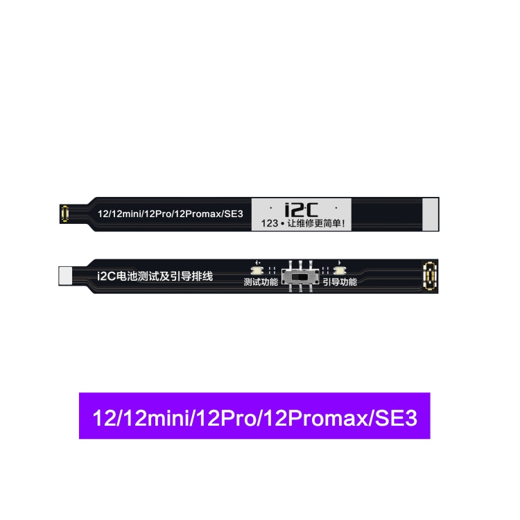 i2C Battery Boot Strap Test Flex Cable, For iPhone 5 SE / 6s / 6 Plus / 6s Plus / 7 / 7 Plus, For iPhone 8 / 8 Plus / X / XR / XS / XS Max / 11 Pro / 11 Pro Max, For iPhone 11 / SE2, For iPhone 12 mini / 12 / 12 Pro / 12 Pro Max / SE3������������������...