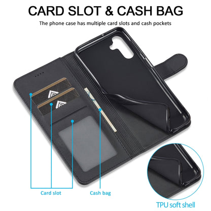 LC.IMEEKE Calf Texture Leather Phone Case, For Samsung Galaxy A34 5G