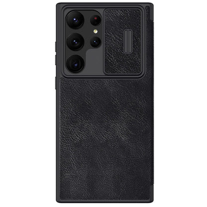 NILLKIN QIN Series Pro Sliding Camera Cover Design Leather Phone Case, For Samsung Galaxy S23 5G, For Samsung Galaxy S23+ 5G, For Samsung Galaxy S23 Ultra 5G
