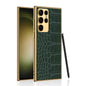For Samsung Galaxy S23 Ultra 5G GKK Crocodile Texture Electroplating PU Protective Phone Case(Python), For Samsung Galaxy S23 Ultra 5G