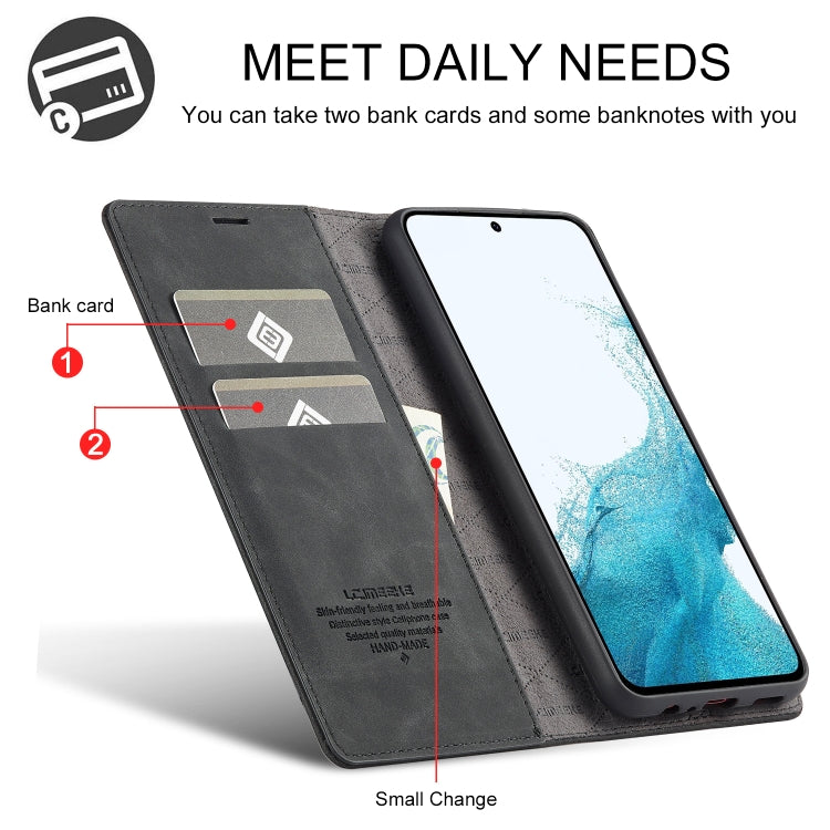 LC.IMEEKE Strong Magnetism Microfiber Leather Phone Case, For Samsung Galaxy A14 4G / 5G