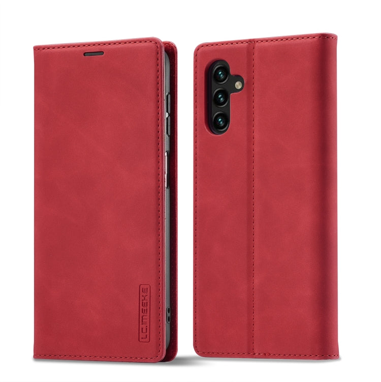 LC.IMEEKE Strong Magnetism Microfiber Leather Phone Case, For Samsung Galaxy A14 4G / 5G