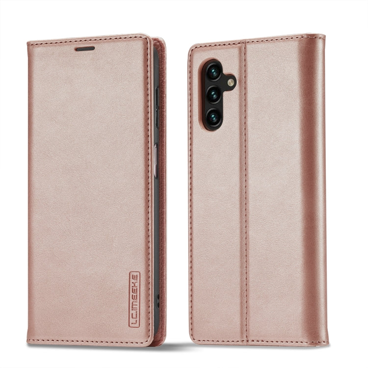 LC.IMEEKE Strong Magnetism Microfiber Leather Phone Case, For Samsung Galaxy A14 4G / 5G