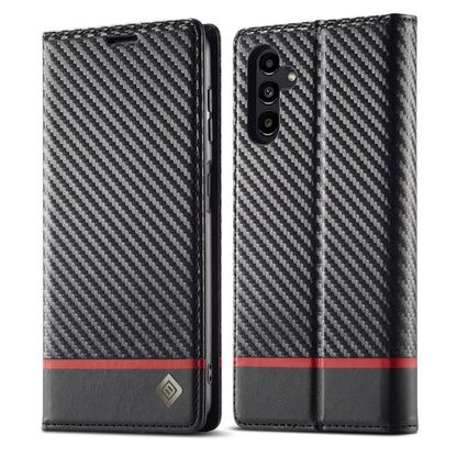 LC.IMEEKE Carbon Fiber Leather Phone Case, For Samsung Galaxy A14 4G / 5G