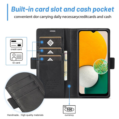 LC.IMEEKE Card Slots Skin Feeling Leather Phone Case, For Samsung Galaxy A14 4G / 5G