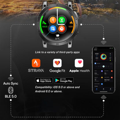 NORTH EDGE CROSS FIT3 Fashion Bluetooth Sports Smart Watch Supports Multiple Sports Modes, Sleep Monitoring, Heart Rate Monitoring