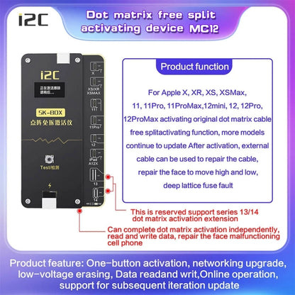 i2C MC12 SK-BOX Dot-matrix Flex Cable V2.0, For iPhone X