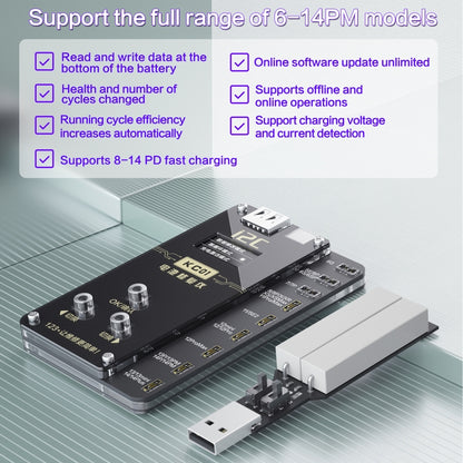 i2C KC01 Multi-function Comprehensive Battery Repair Instrument for iPhone 6-14 Pro Max, Standard Version