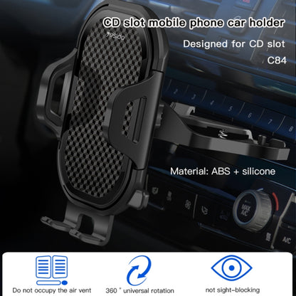 Yesido C84 360 Degree Rotating CD Port Car Phone Holder, C84