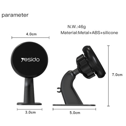 Yesido C91 Car Center Console Paste Magsafe Magnetic Phone Tablet Holder, C91