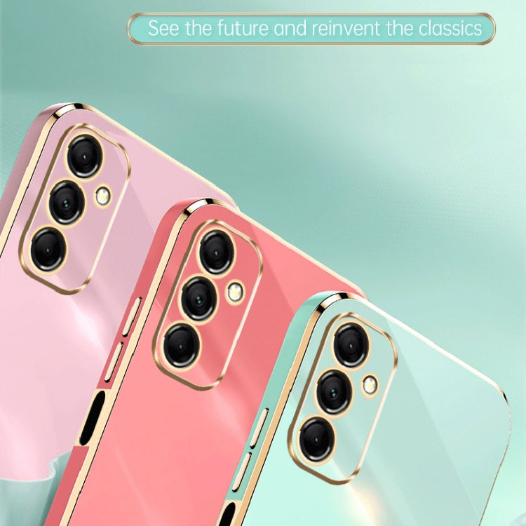 XINLI Straight Edge 6D Electroplate TPU Phone Case, For Samsung Galaxy M14 5G, For Samsung Galaxy A04e 4G