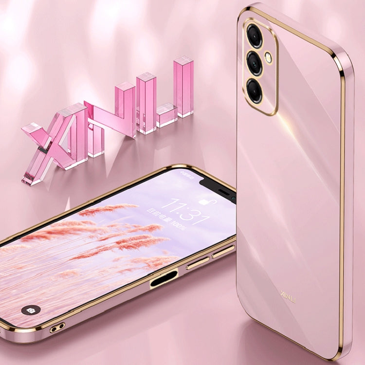 XINLI Straight Edge 6D Electroplate TPU Phone Case, For Samsung Galaxy M14 5G, For Samsung Galaxy A04e 4G